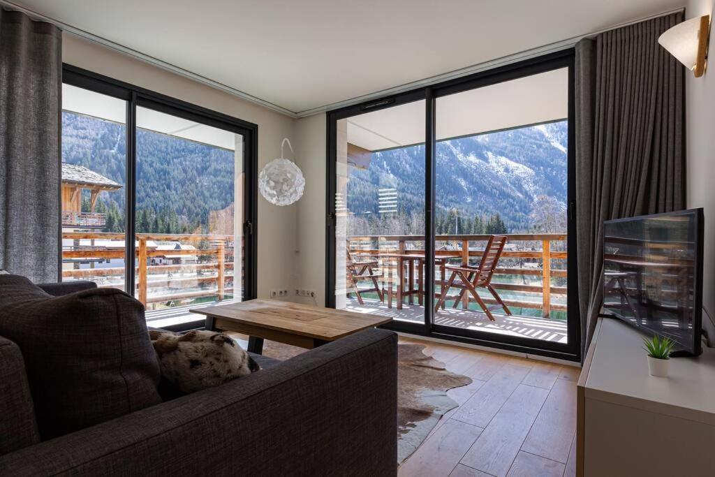 Modern 2Br 5* Pool Gym Spa Garage Mont-Blanc View 샤모니 외부 사진