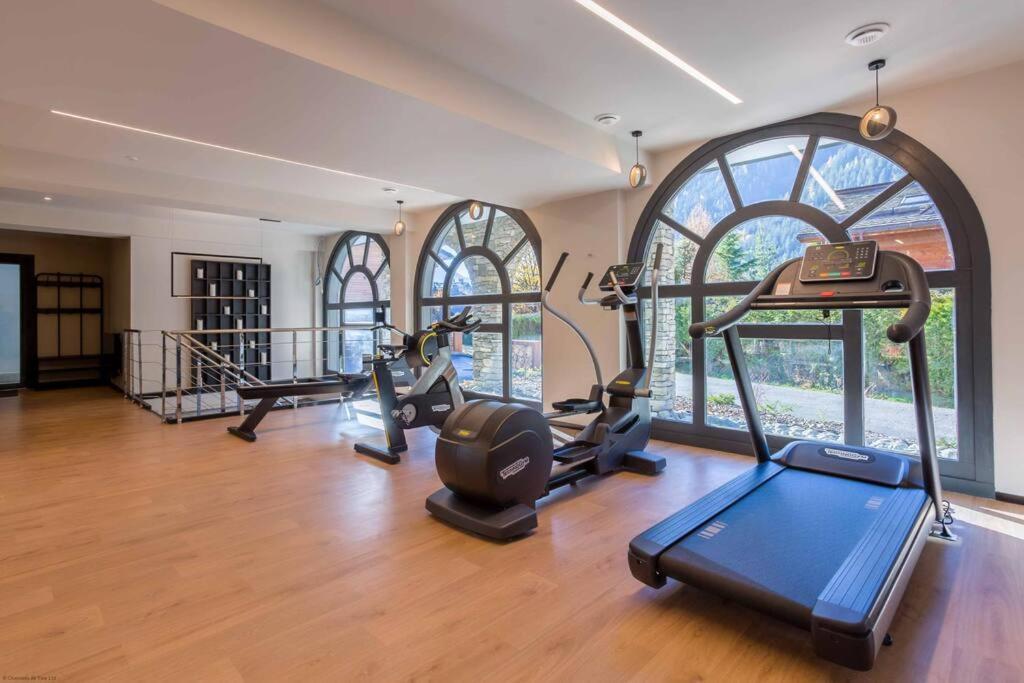 Modern 2Br 5* Pool Gym Spa Garage Mont-Blanc View 샤모니 외부 사진